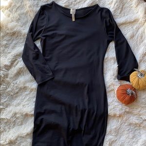 Black midi dress